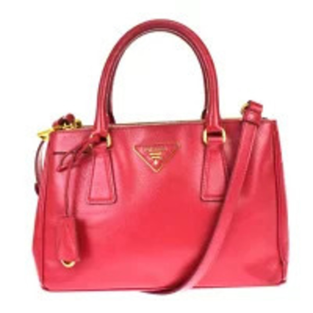 Prada Handbag Shoulder Bag Saffiano Pink Leather
